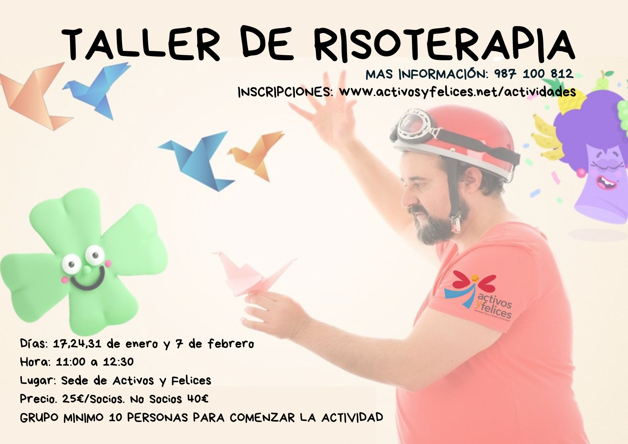 Exito de participación en el Taller de Risoterapia Activos y Felices