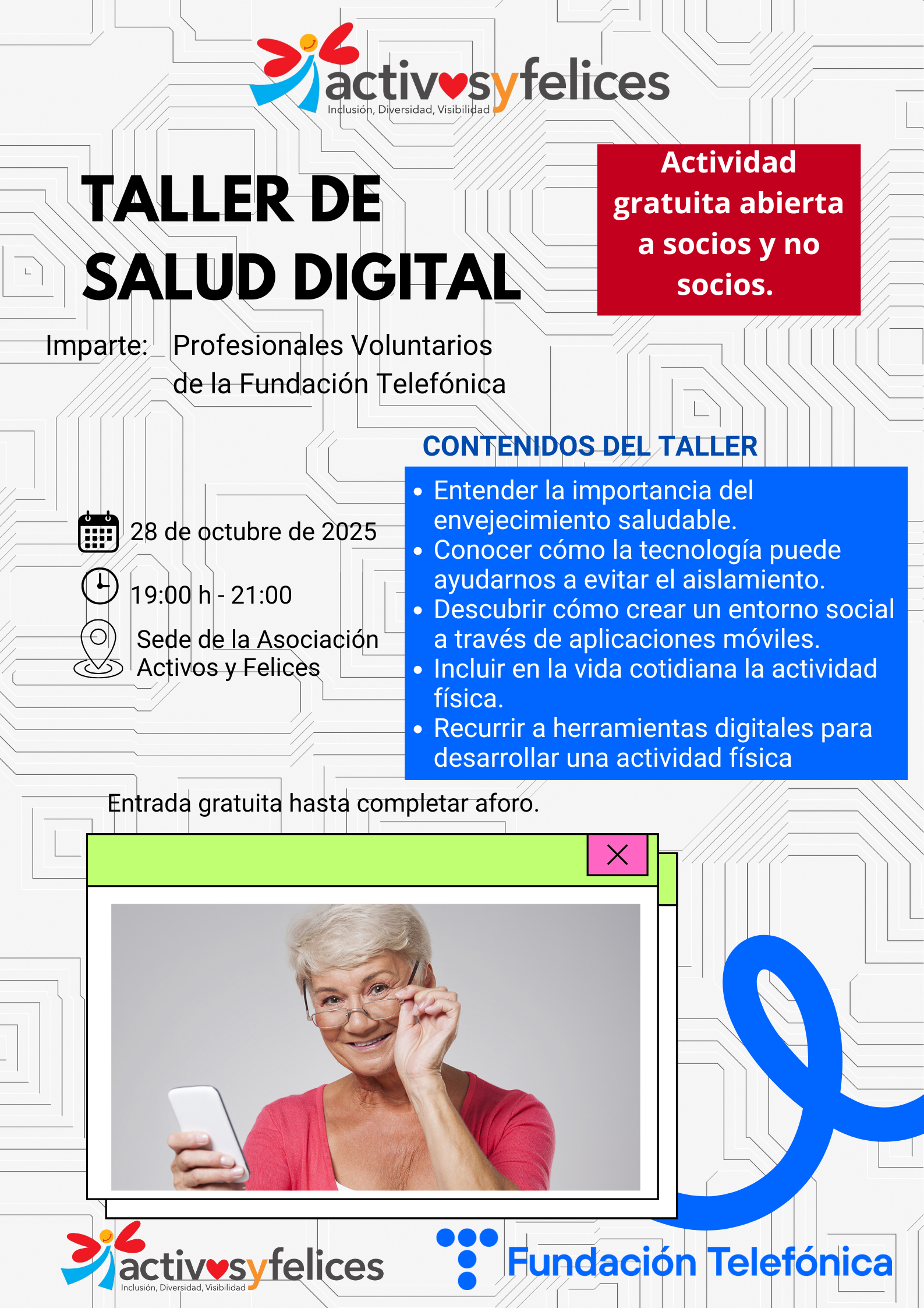 Fundación Telefonica y Activos y Felices se unen para ayudarte a mejorar tu salud digital