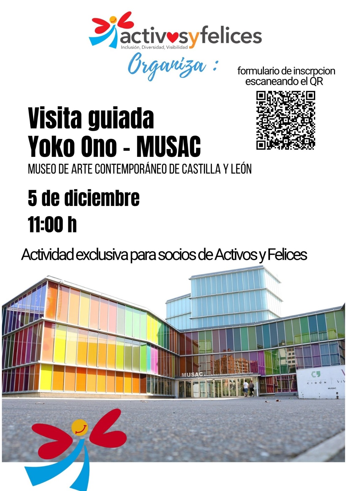 Activos y Felices visita la exposición de Yoko Ono en el Musac