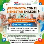Grabación del Podcast Reconecta en León presentación de actividades de la Asociación Activos y Felices
